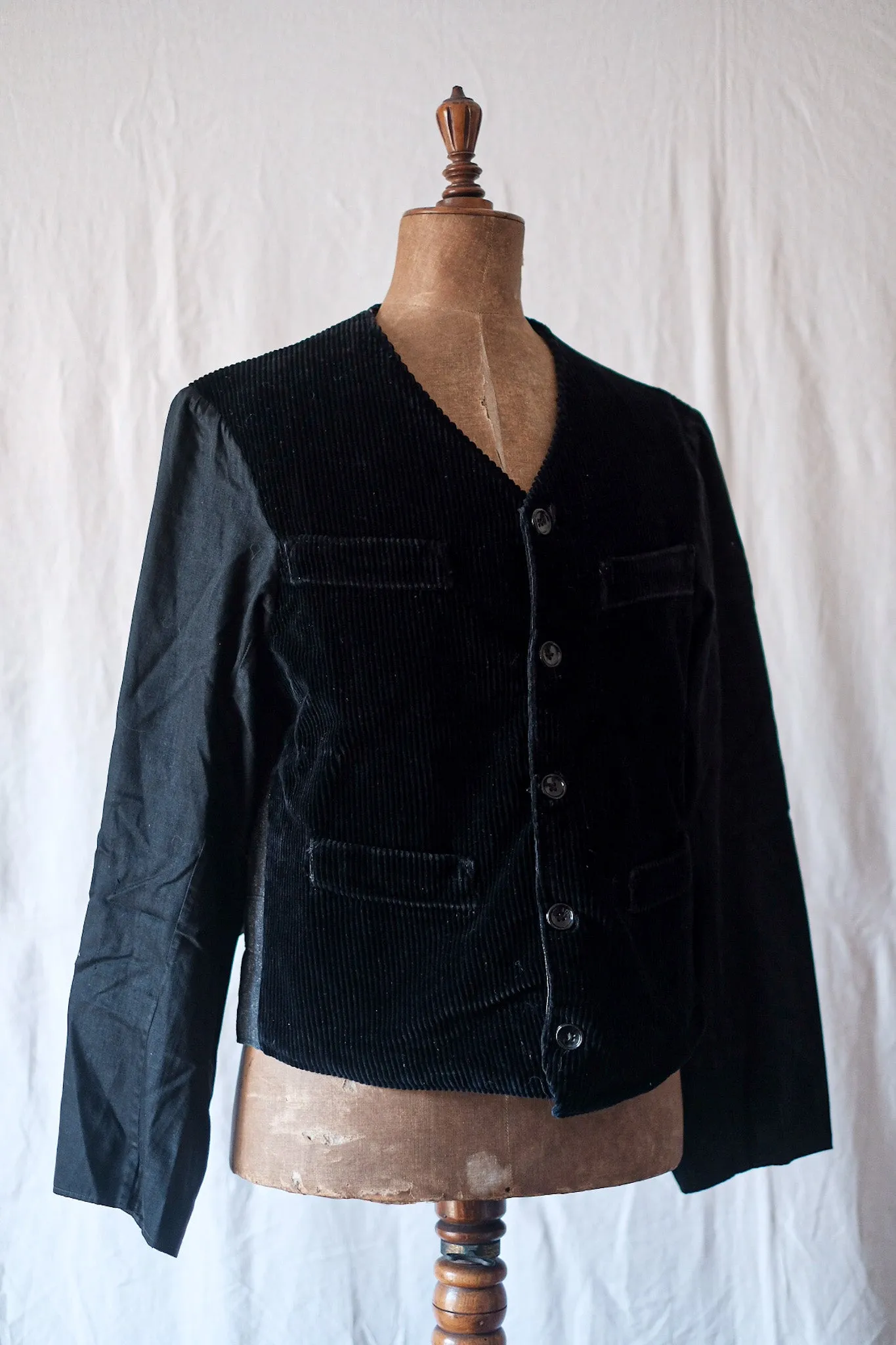 [~ 50's] veste gilet noire vintage française