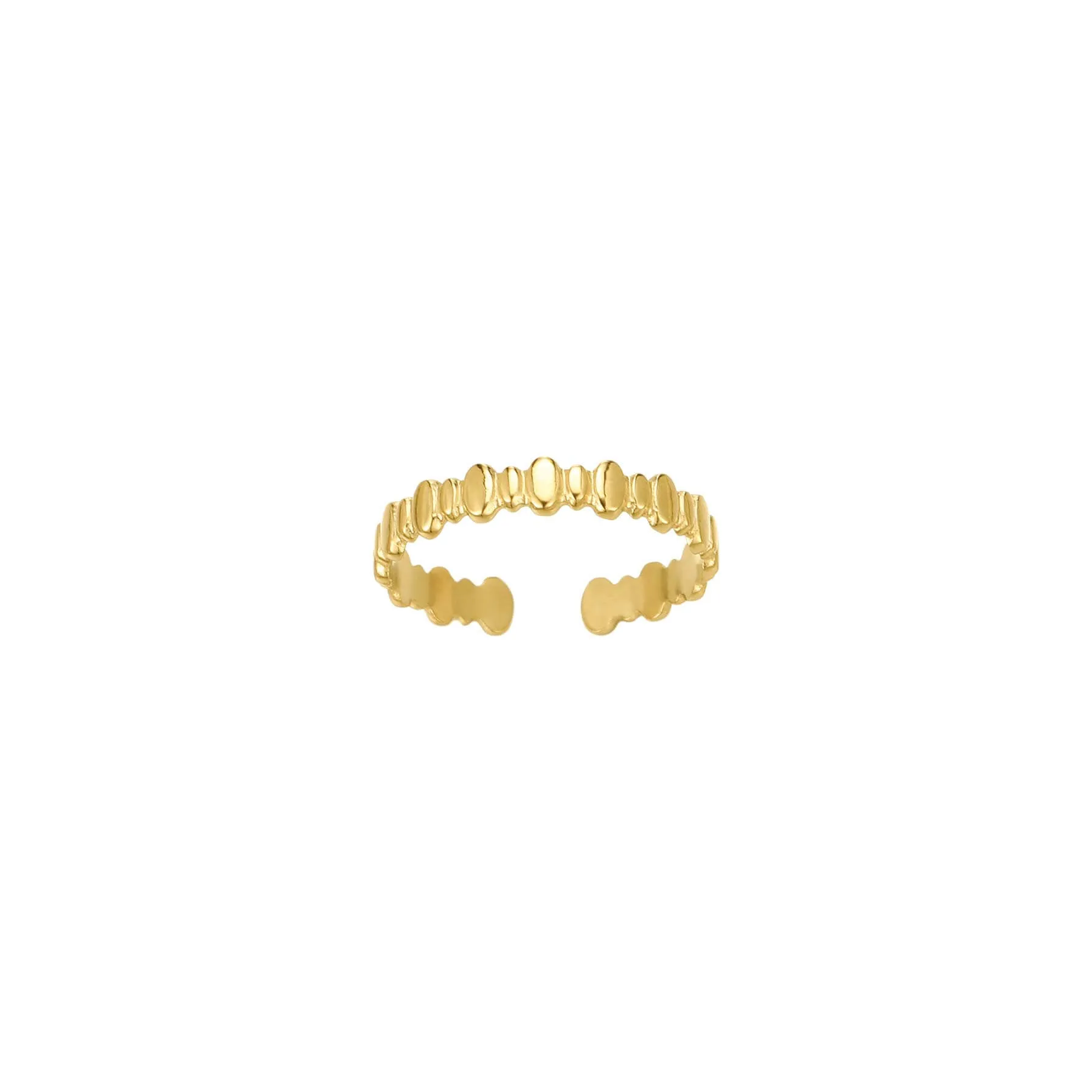 Bague Anna acier dorée or