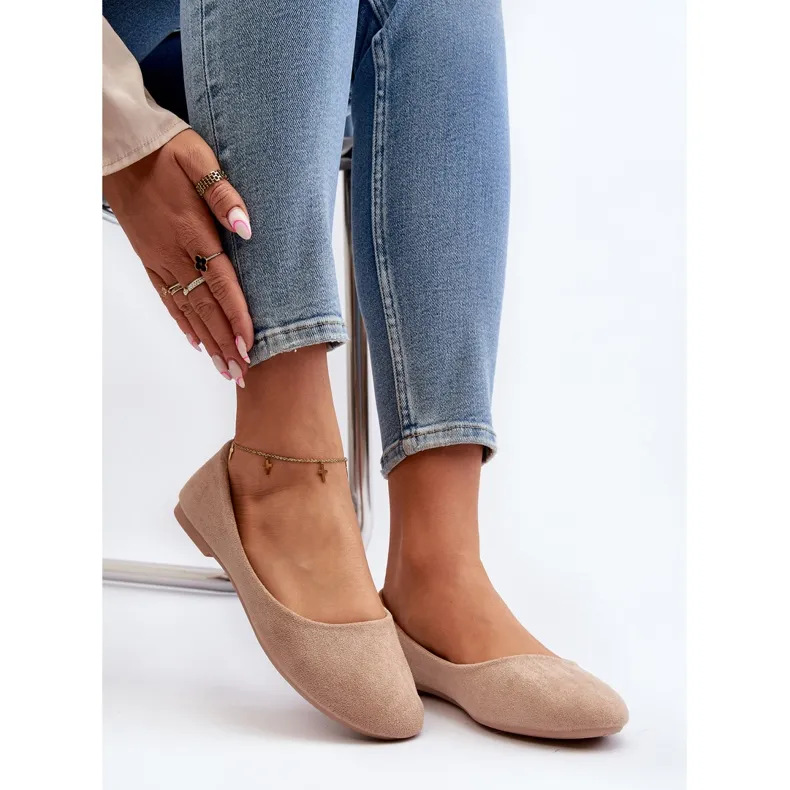Ballerines Femme En Daim Beige Lasota