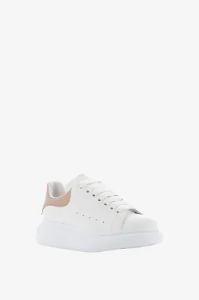 Baskets en cuir ornées de cuir métallisé Oversized