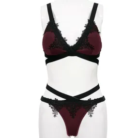 Bikini 'Narcissa' Bordeaux et Noir