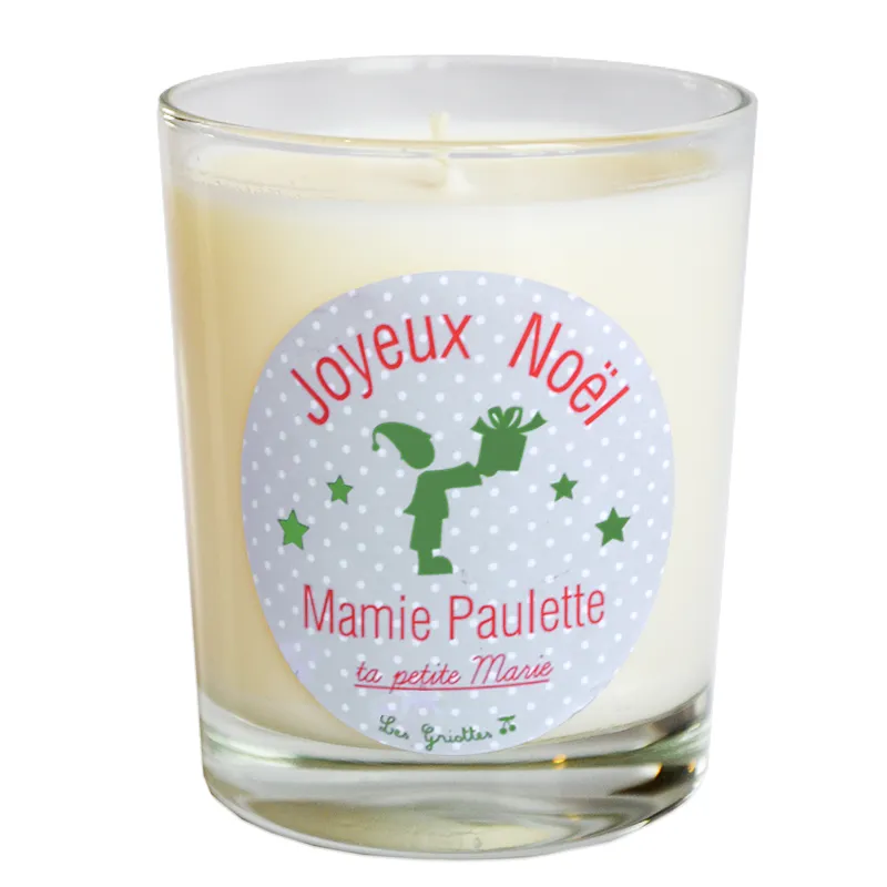 Bougie de Noël personnalisée