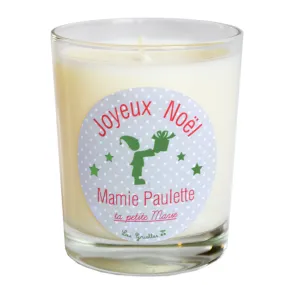 Bougie de Noël personnalisée