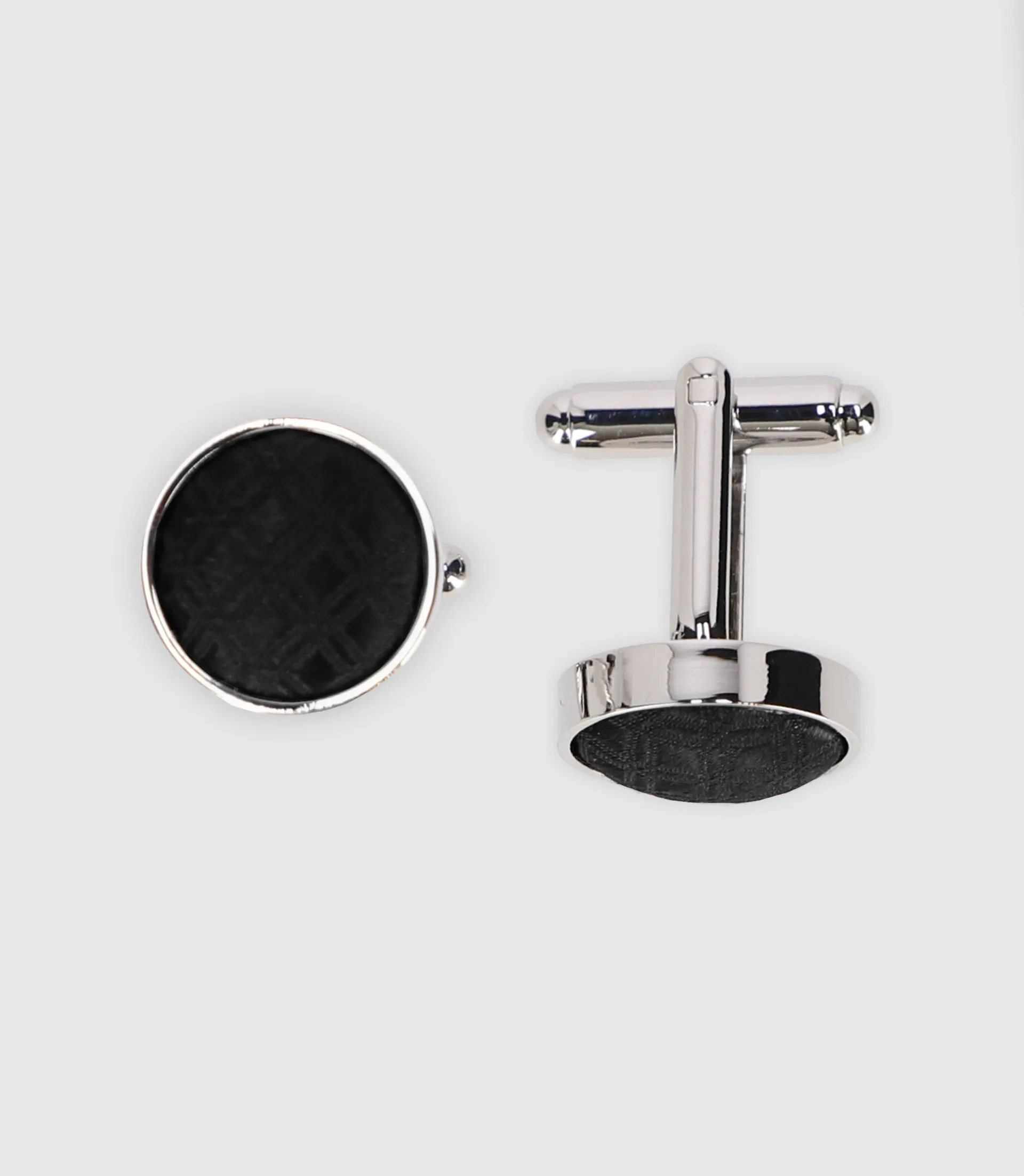 Boutons de manchette en soie noir