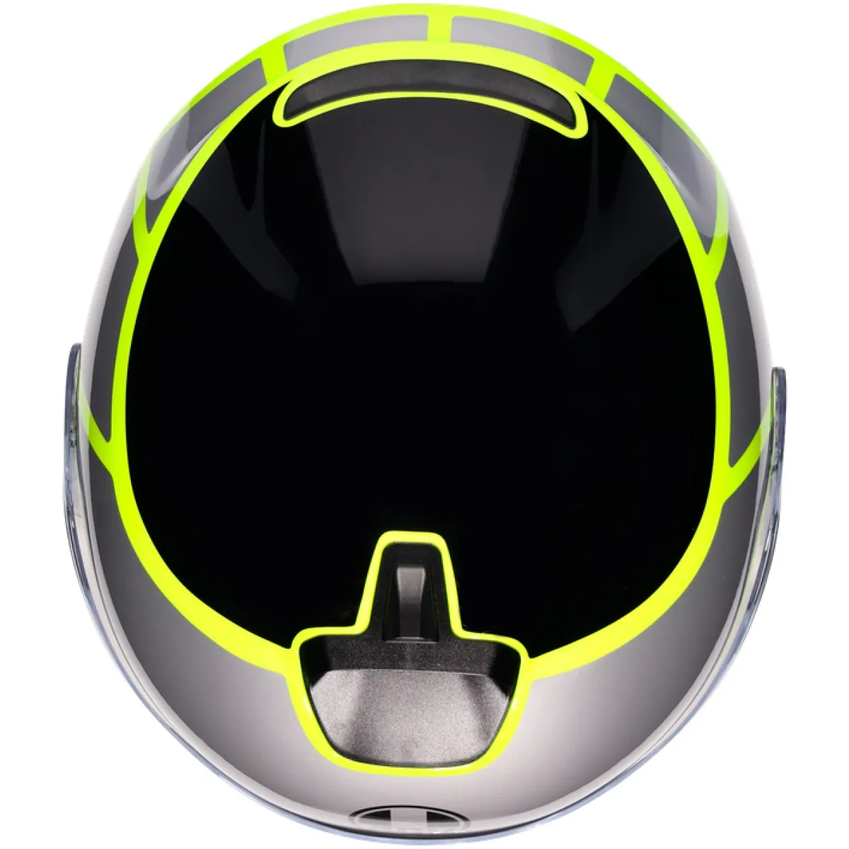 Casque AGV Irides Davao Noir Gris Jaune Fluo - Casque Jet