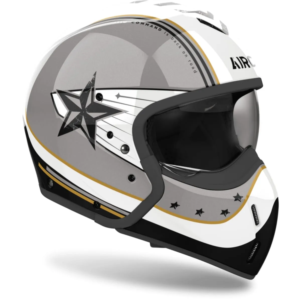 Casque Airoh J 110 Command Or Paillette - Casque Modulable