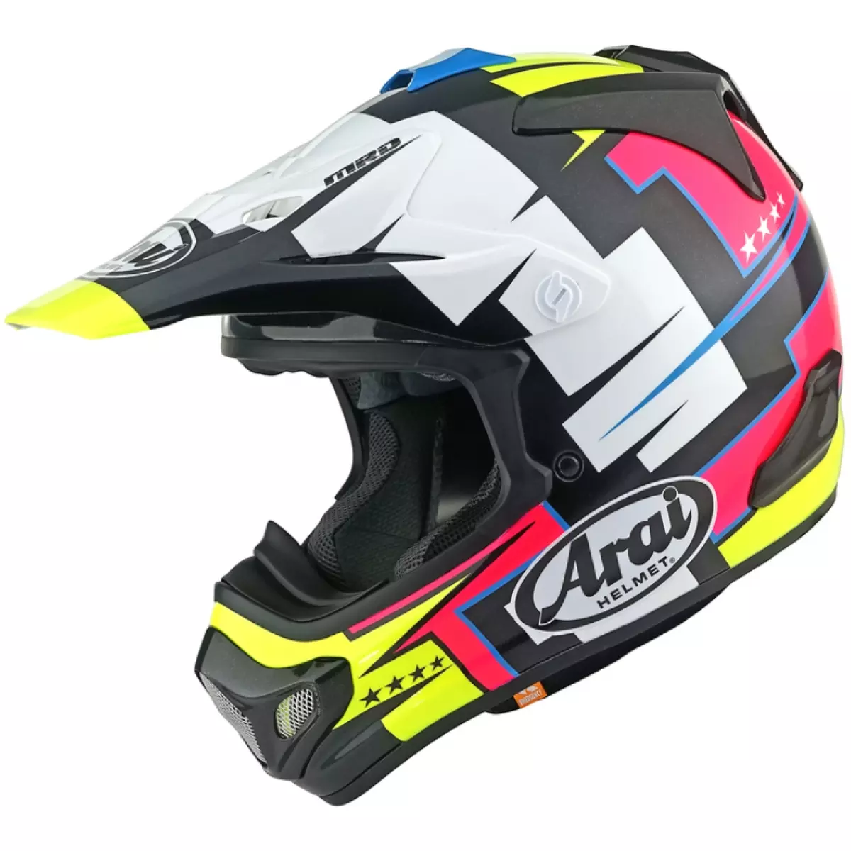 Casque Cross Arai MX-V EVO Battle Jaune - CASQUE MOTO
