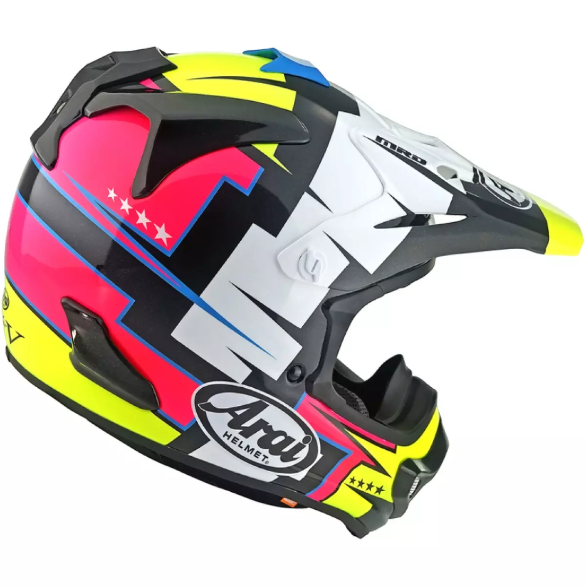 Casque Cross Arai MX-V EVO Battle Jaune - CASQUE MOTO