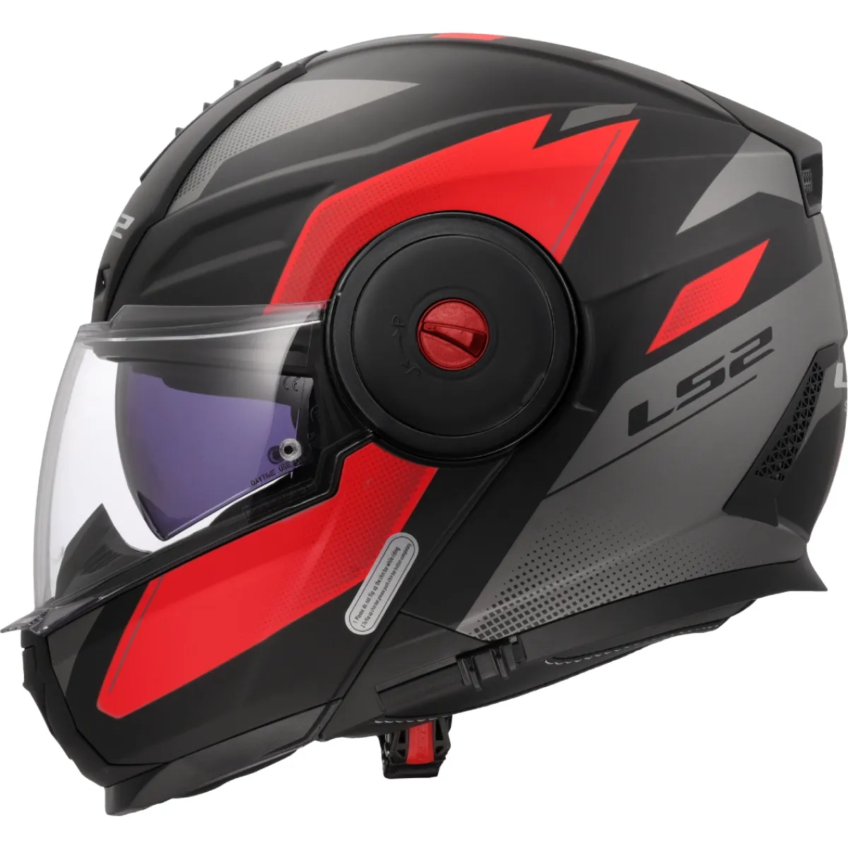 Casque Ls2 FF902 Scope II Duria Noir Rouge - Casque Modulable