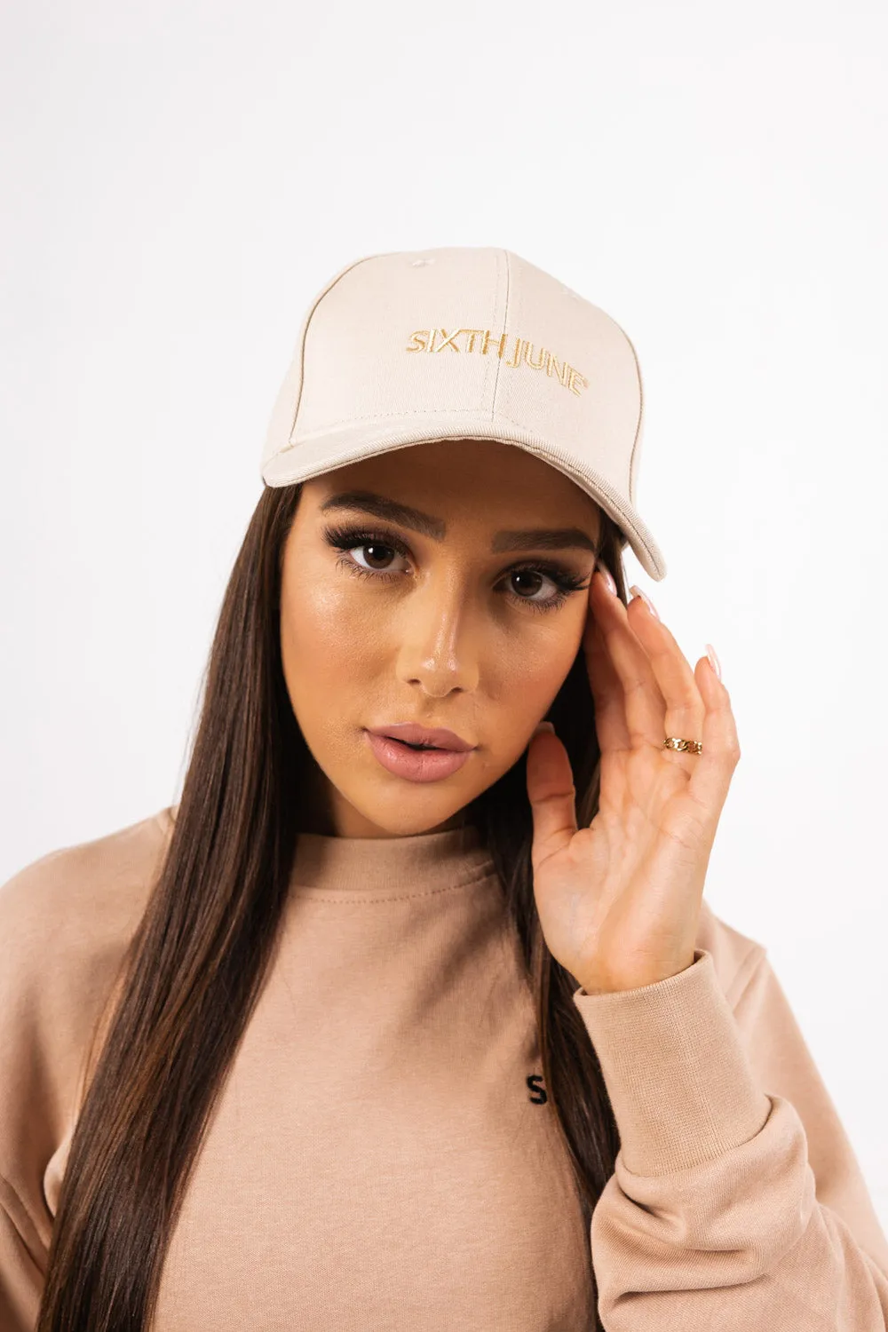 Casquette logo Sixth June Beige