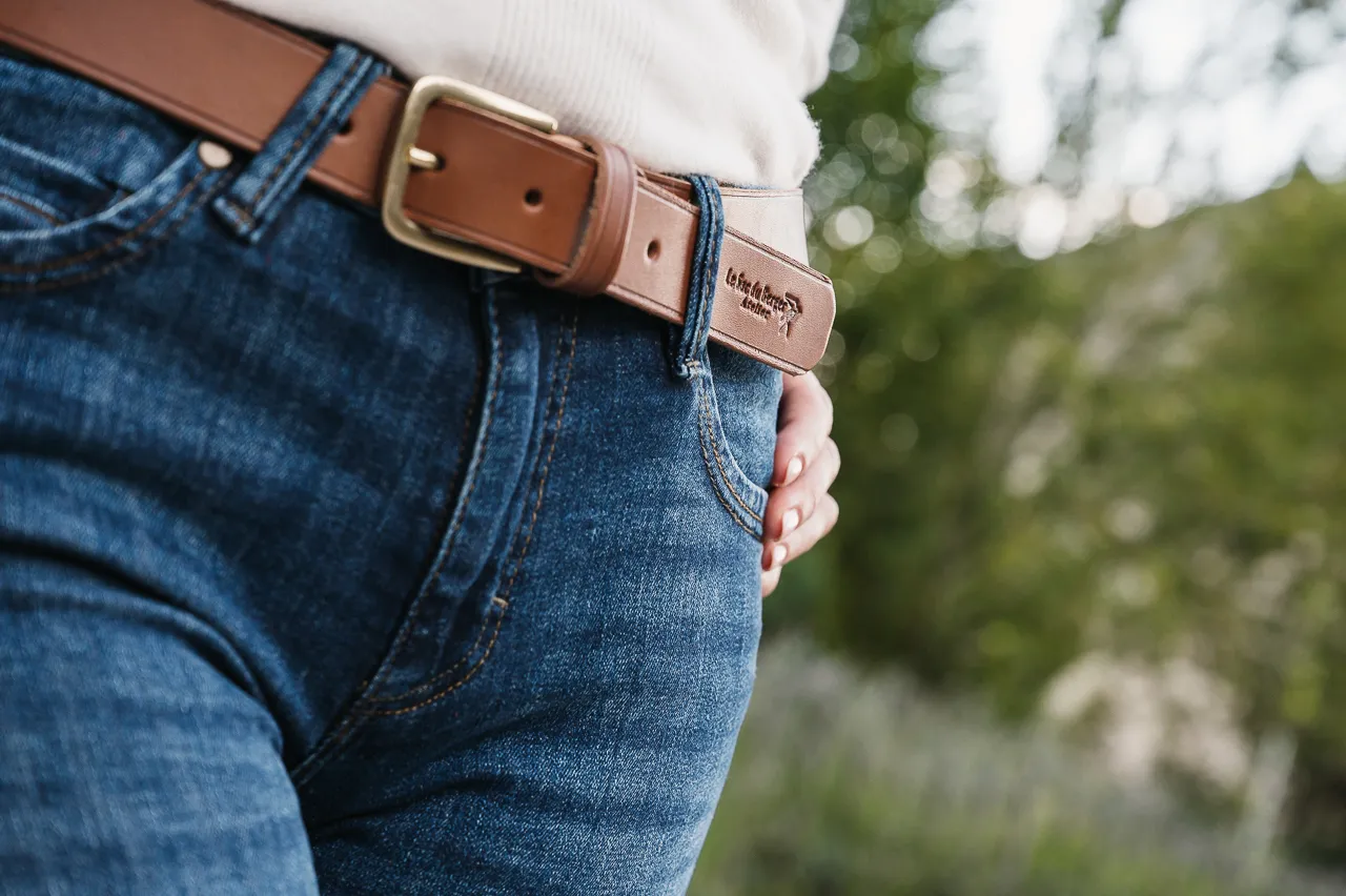 Ceinture en 100% cuir pleine fleur - Fabrication française