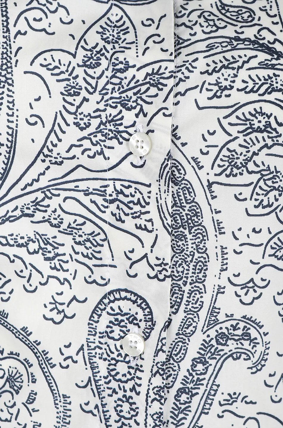 Chemise cintrée imprimée Paisley