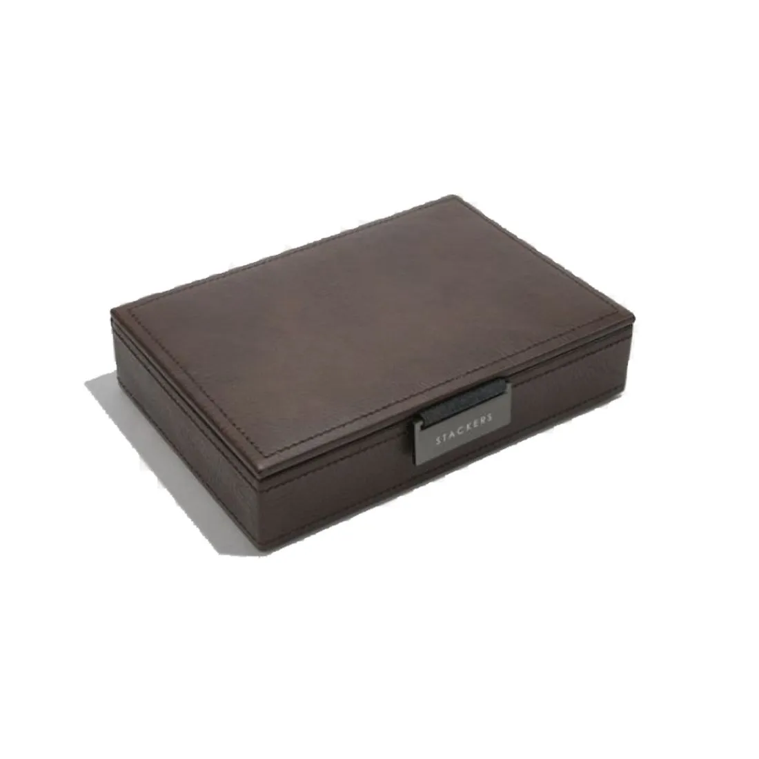 Coffret pour 12 Boutons de manchette, cuir végétalien Marron, Stacker