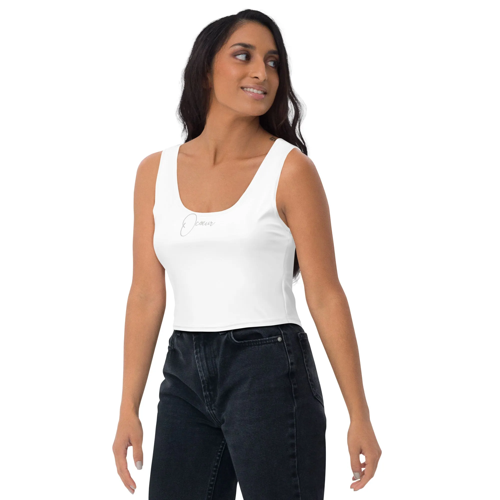 Crop-top Coupé et Cousu O'coeur Boule de Cristal