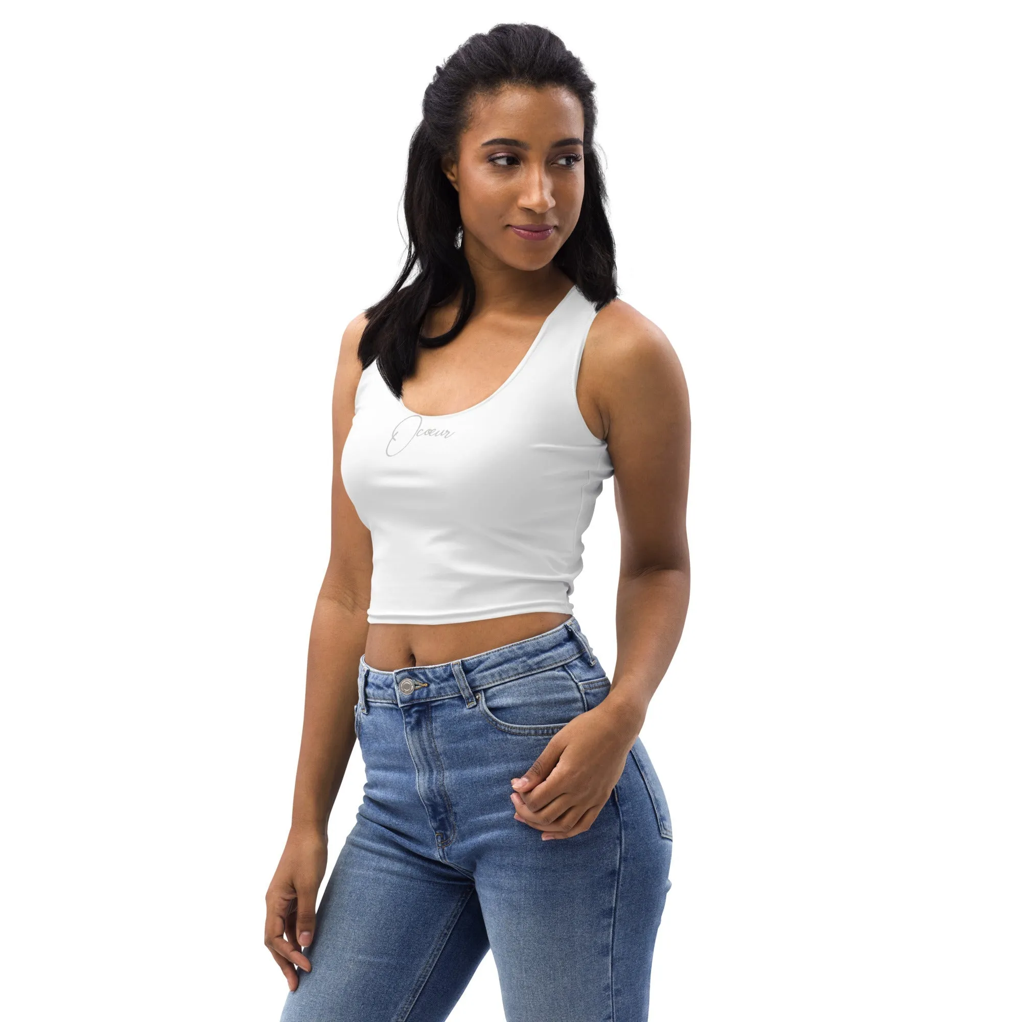 Crop-top Coupé et Cousu O'coeur Boule de Cristal