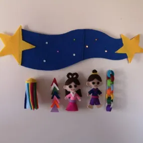 Décoration à accrocher en feutrine chambre enfant
