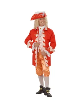 Déguisement cour royale Française rouge pour homme