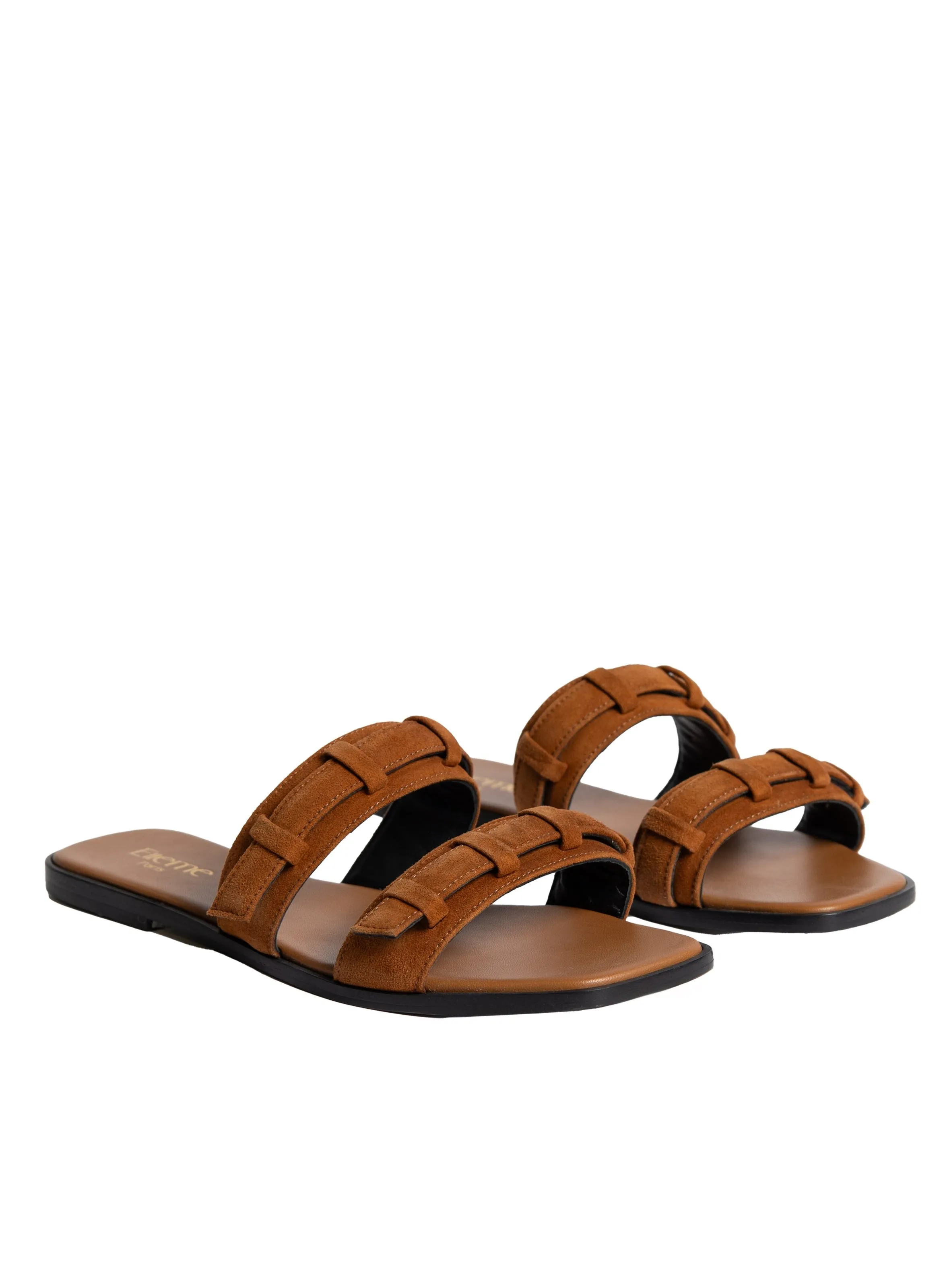 ELLEME  Sandales loop en daim - Marron