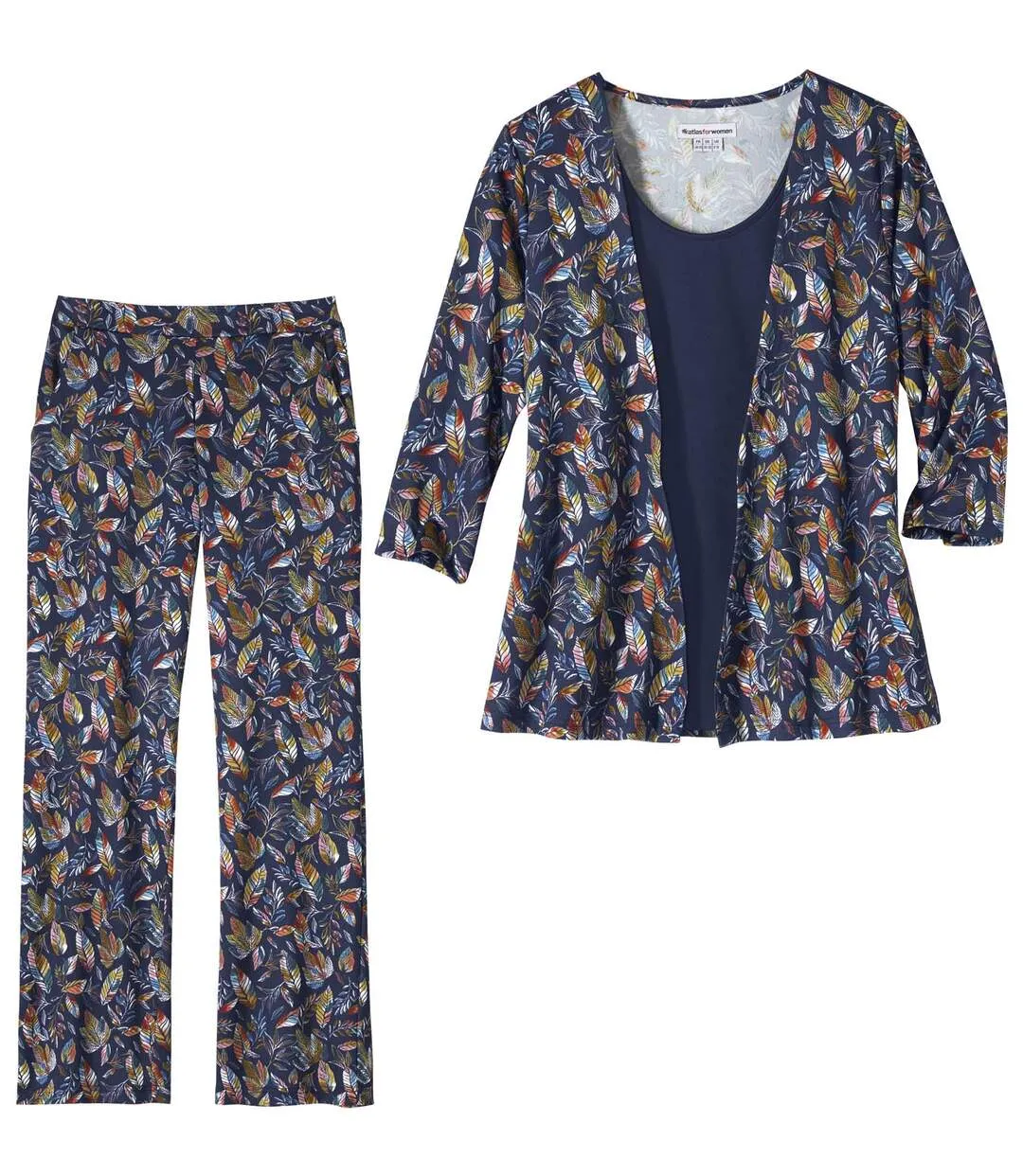 Ensemble Détente Stretch Imprimé Feuillage 