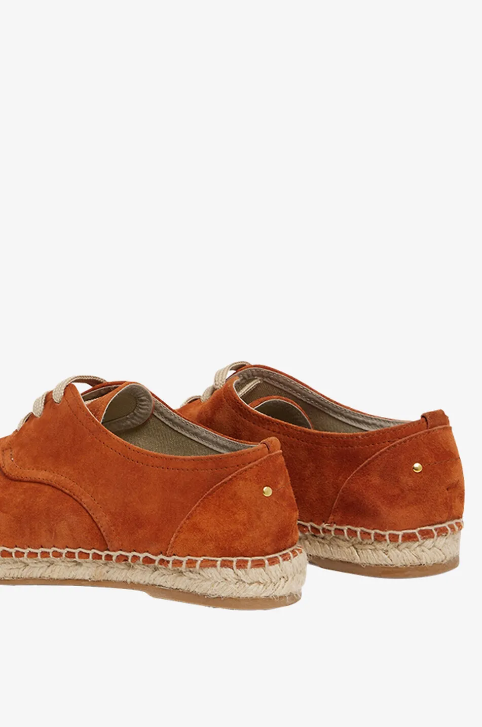 Espadrilles à lacets en daim