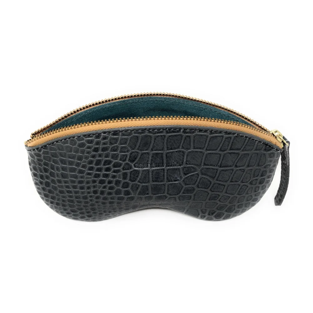 Etuis à lunettes en cuir mat, métallisé ou crocodile