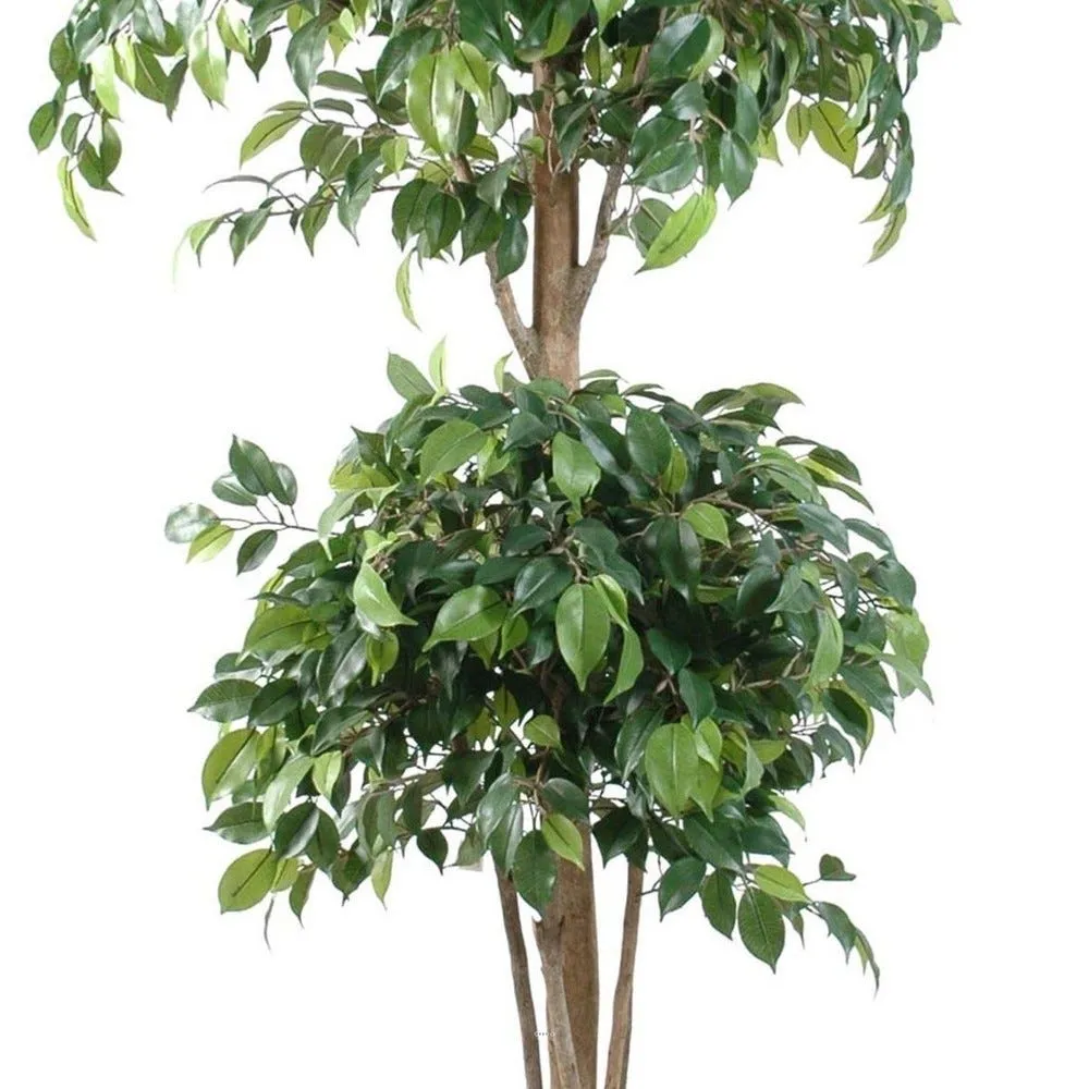Ficus artificiel double boule h150cm vert en pot