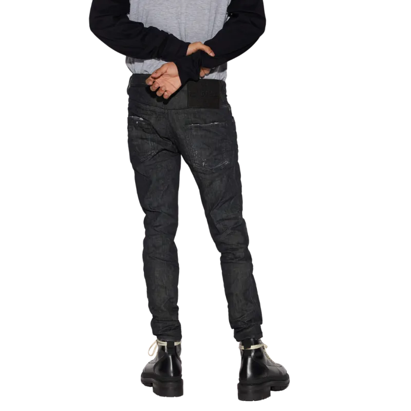 jean denim coton stretch noir délavé