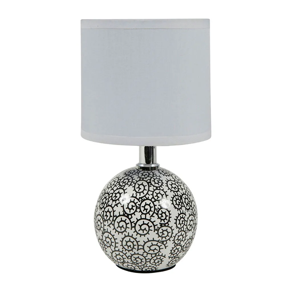Lampe céramique boule HIVER H 28cm 