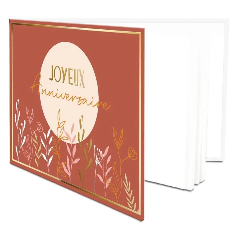 Livre d'or Anniversaire Terracotta