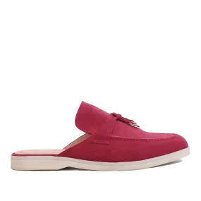 Mules en daim rose 07