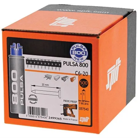 Pack 5000 Clous C6 + gaz P800 / P40 SPIT : Ref. PACK10-057540 | ClickOutil