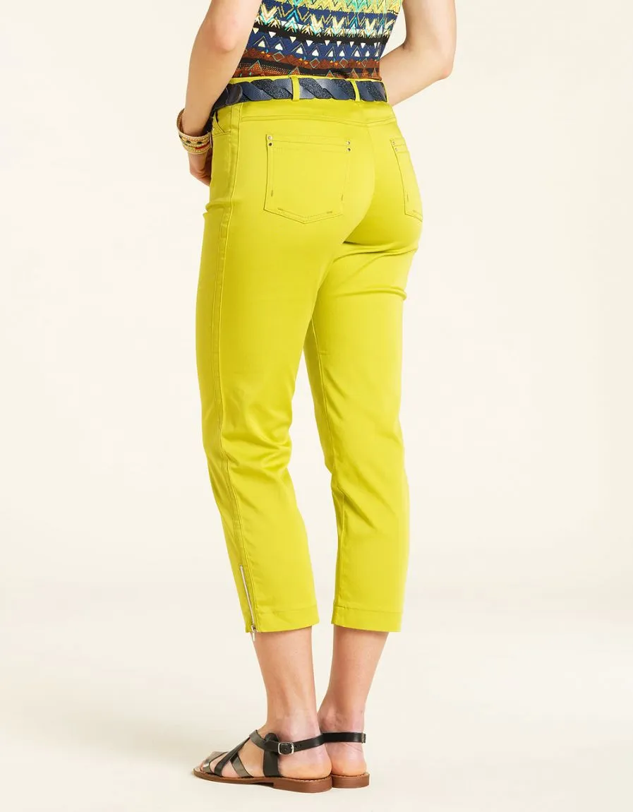 Pantacourt stretch vert 