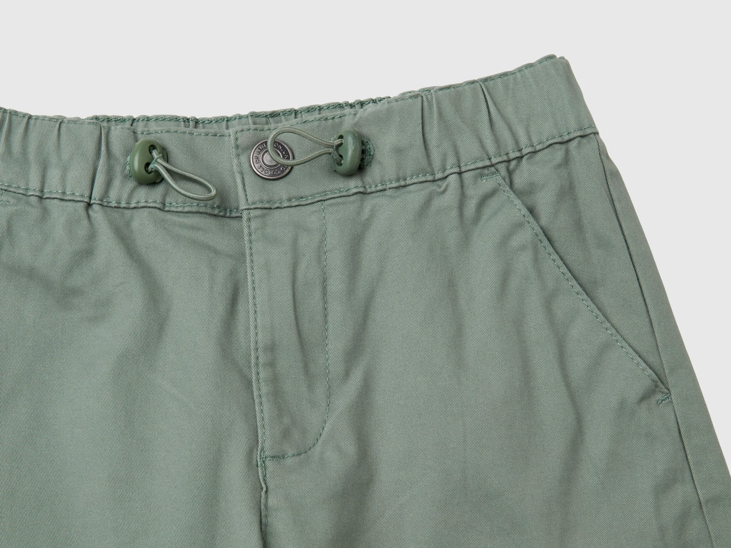 Pantalon parachute en coton stretch