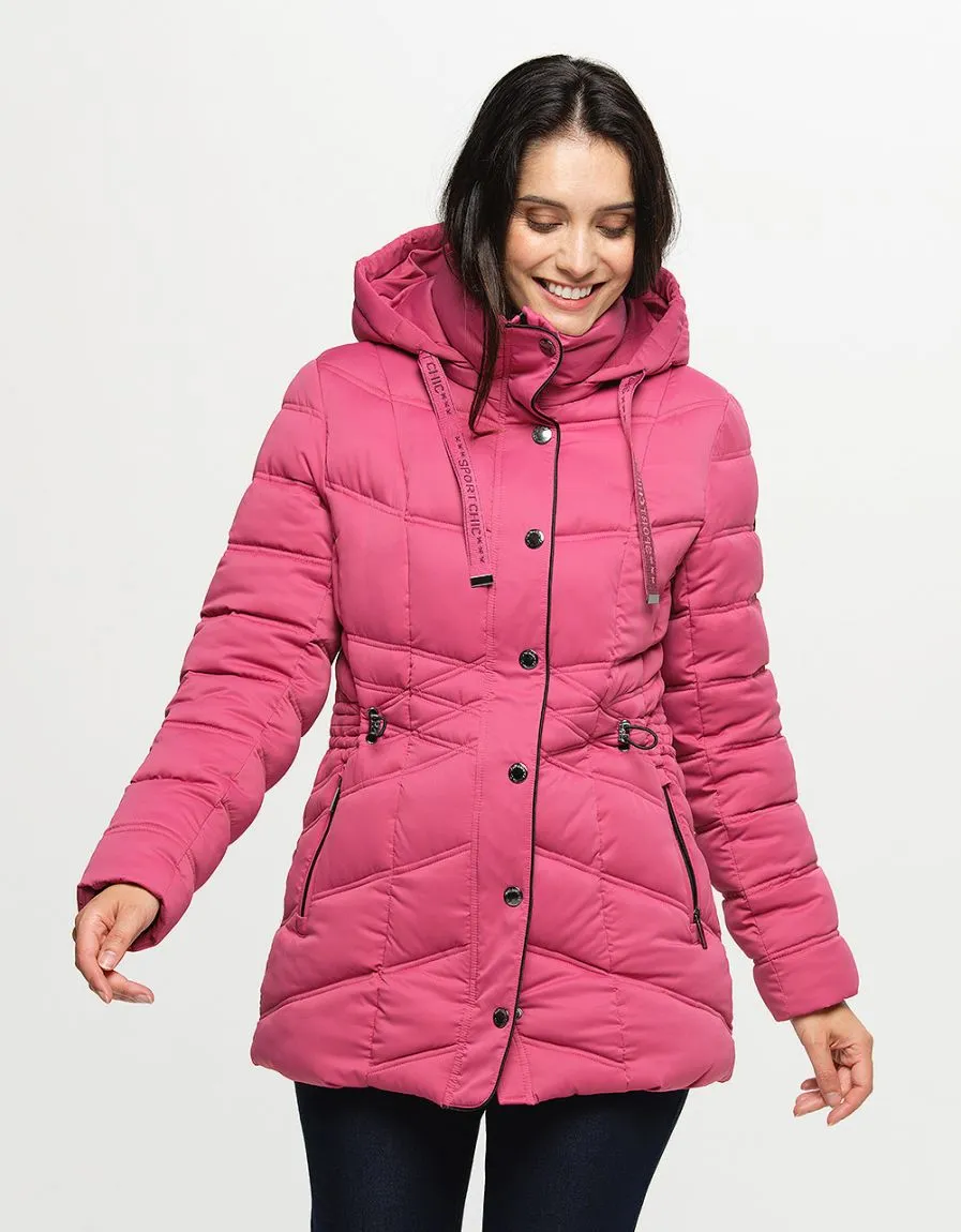 Parka doudoune fuchsia 