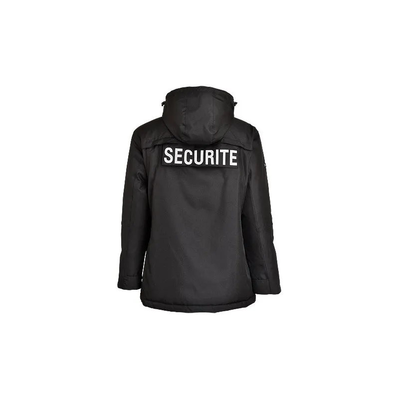 Parka noire sécurité cityguard