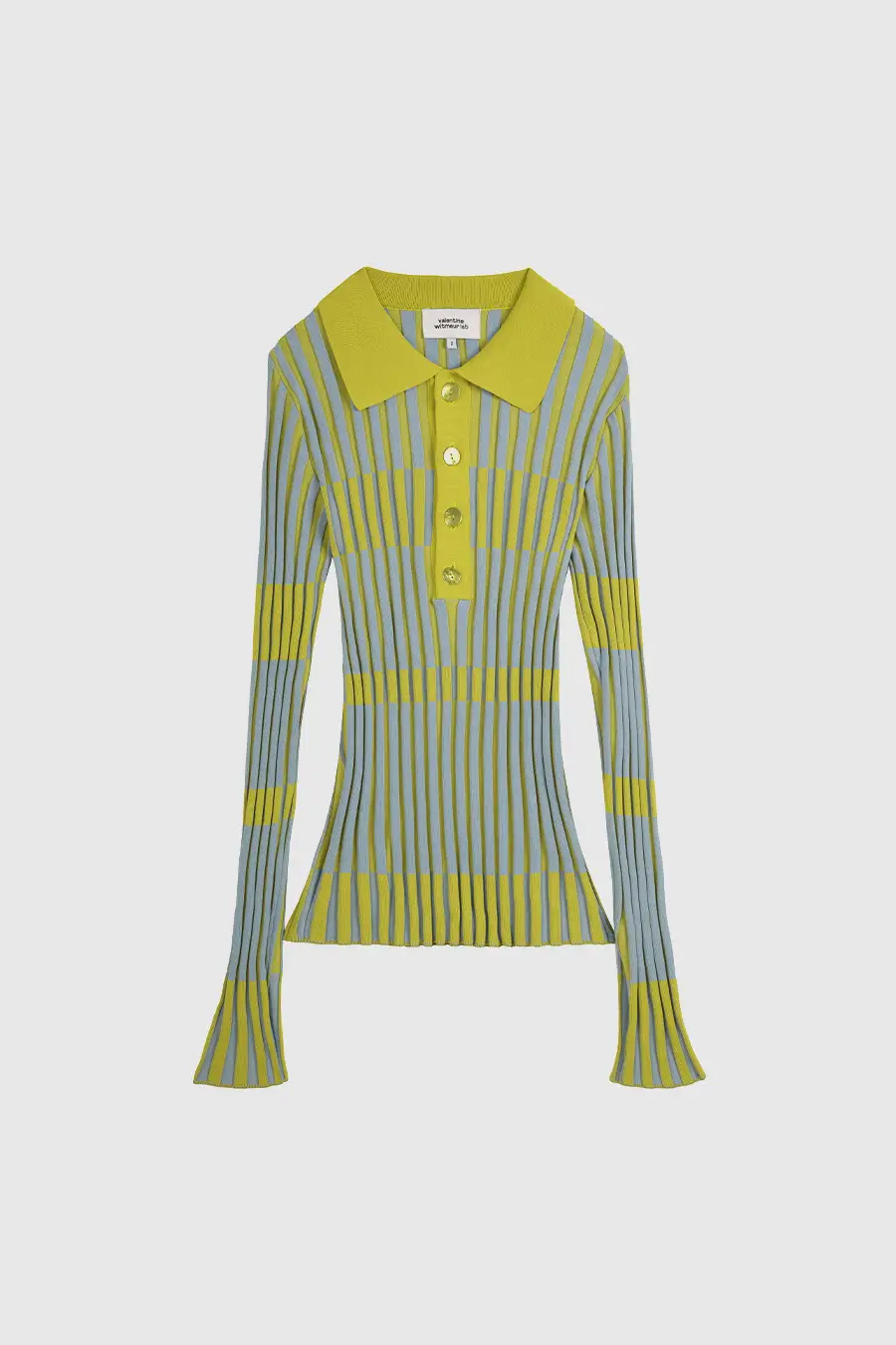 Polo côtelé en viscose
