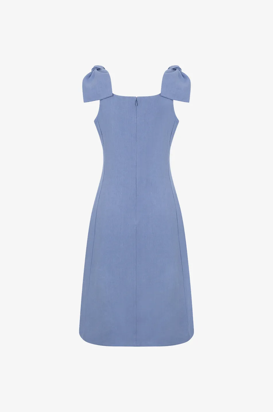 Robe midi bain de soleil en lin à noeuds