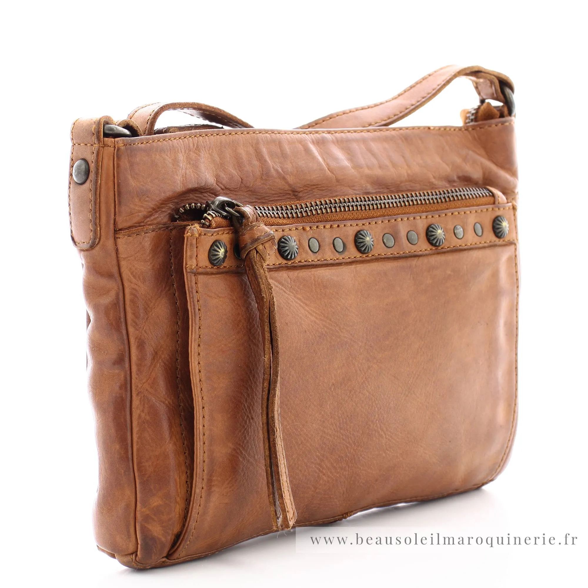 Sac bandoulière Gianni Conti en cuir détails clous 4203483