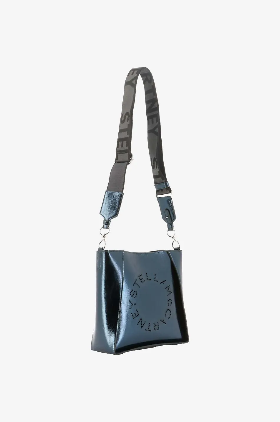 Sac porté épaule en cuir synthétique métallisé Stella Logo