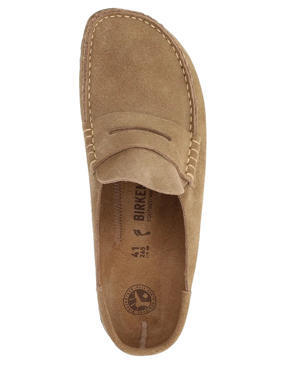 Sandales Birkenstock Naples en daim marron