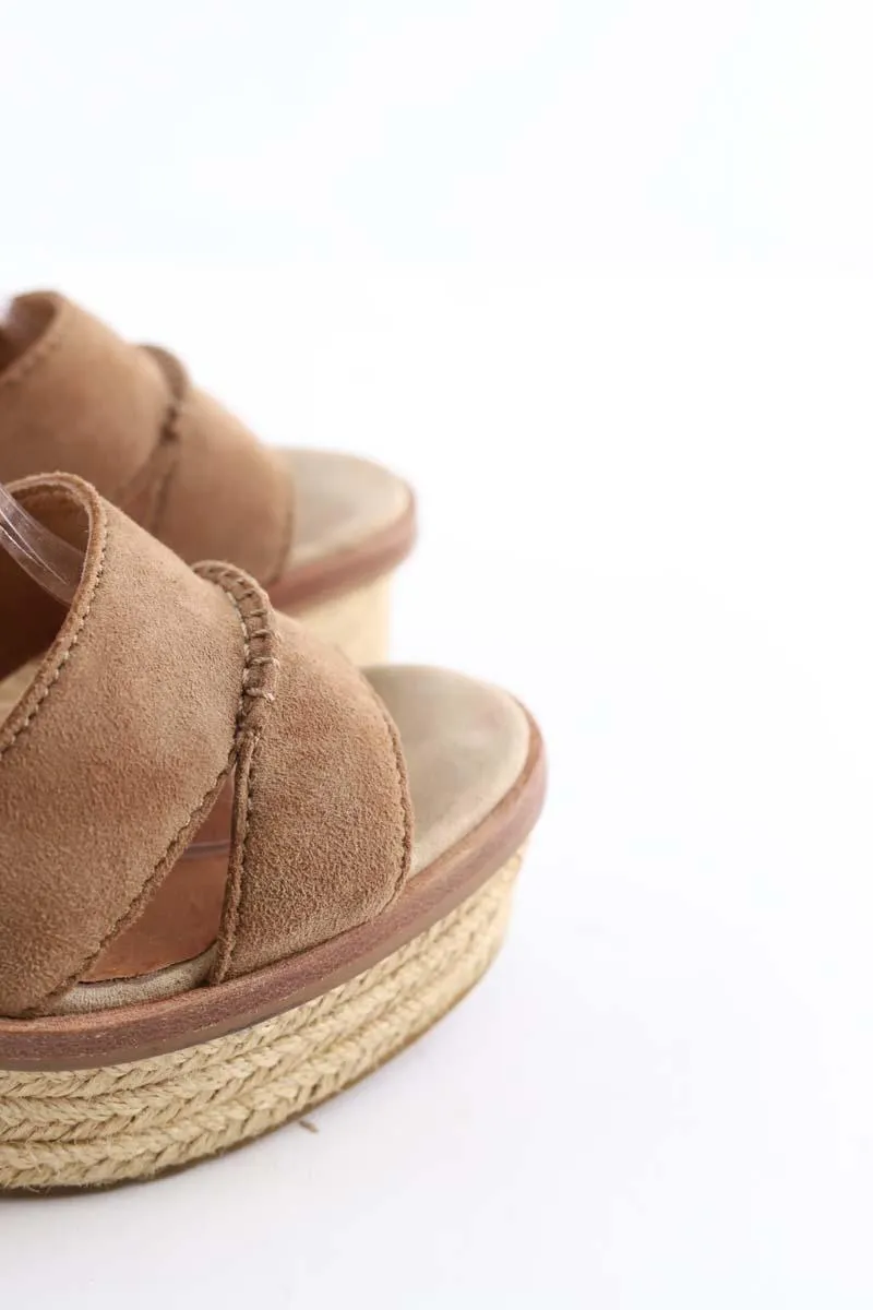 Sandales en daim Ugg marron. Matière principale daim. Taille 38.