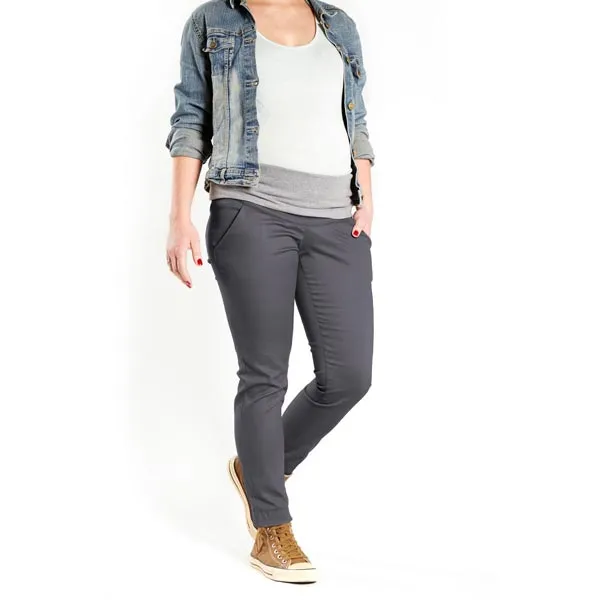 Satin de coton Stretch – gris foncé