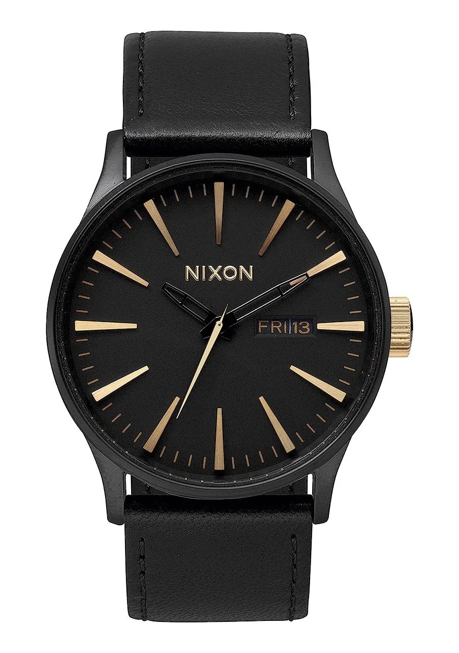 Sentry Leather Matte Black Gold