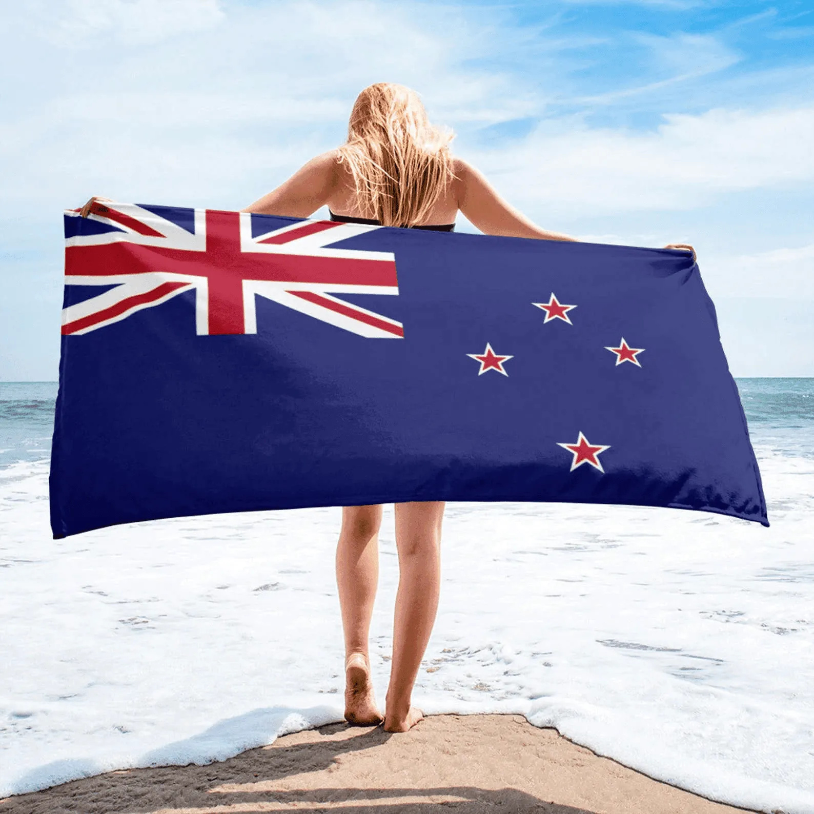 Serviette de plage en microfibre drapeaux