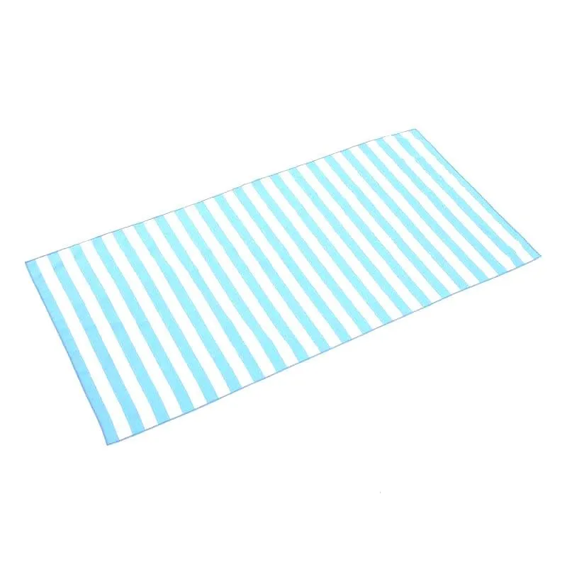 Serviette de plage en microfibre rayée