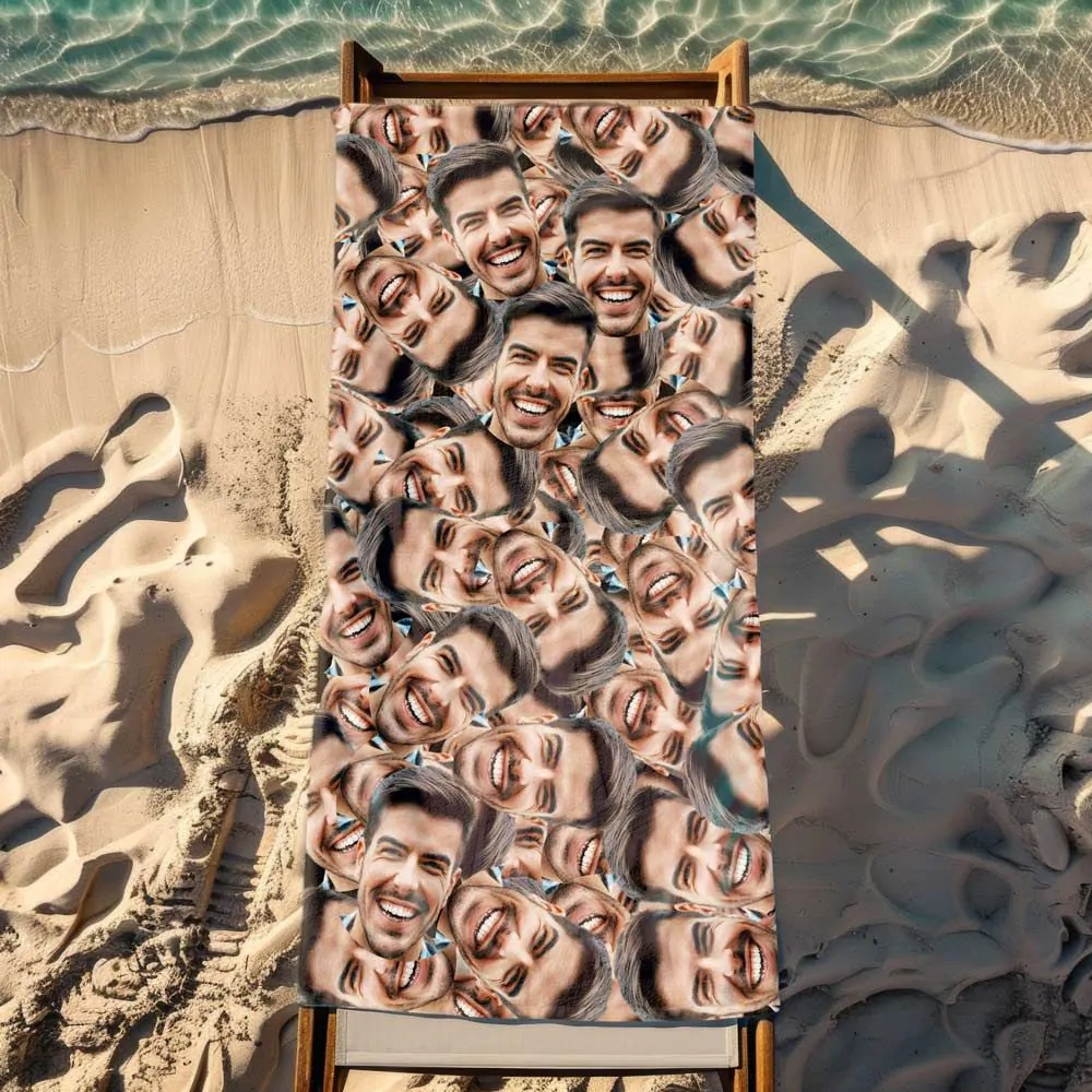 Serviette personnalisée avec visage