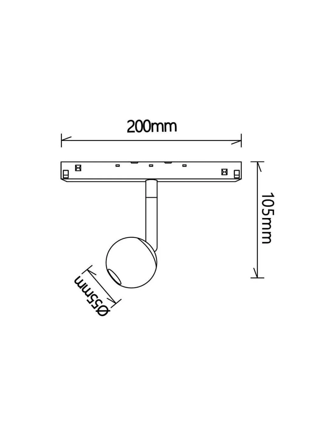 Spot boule LED Magneto 7W TRIAC | léonleds