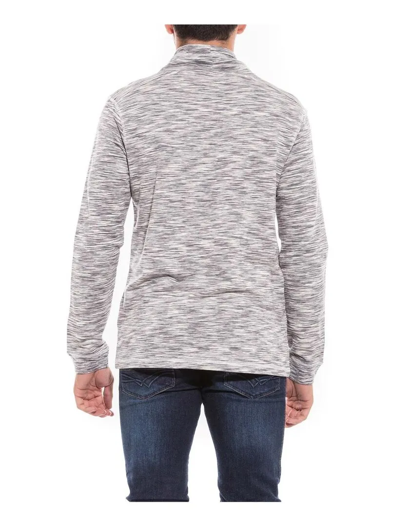 Sweat col boule en coton WIRVINE - Gris