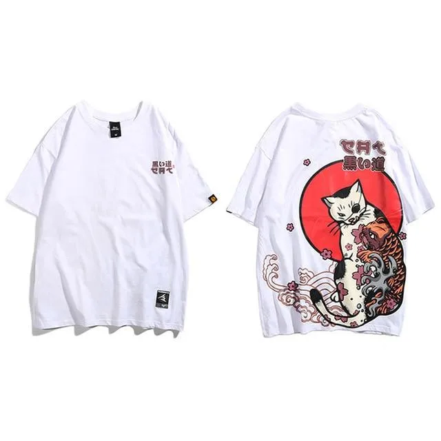 T-shirt Chat & Koi
