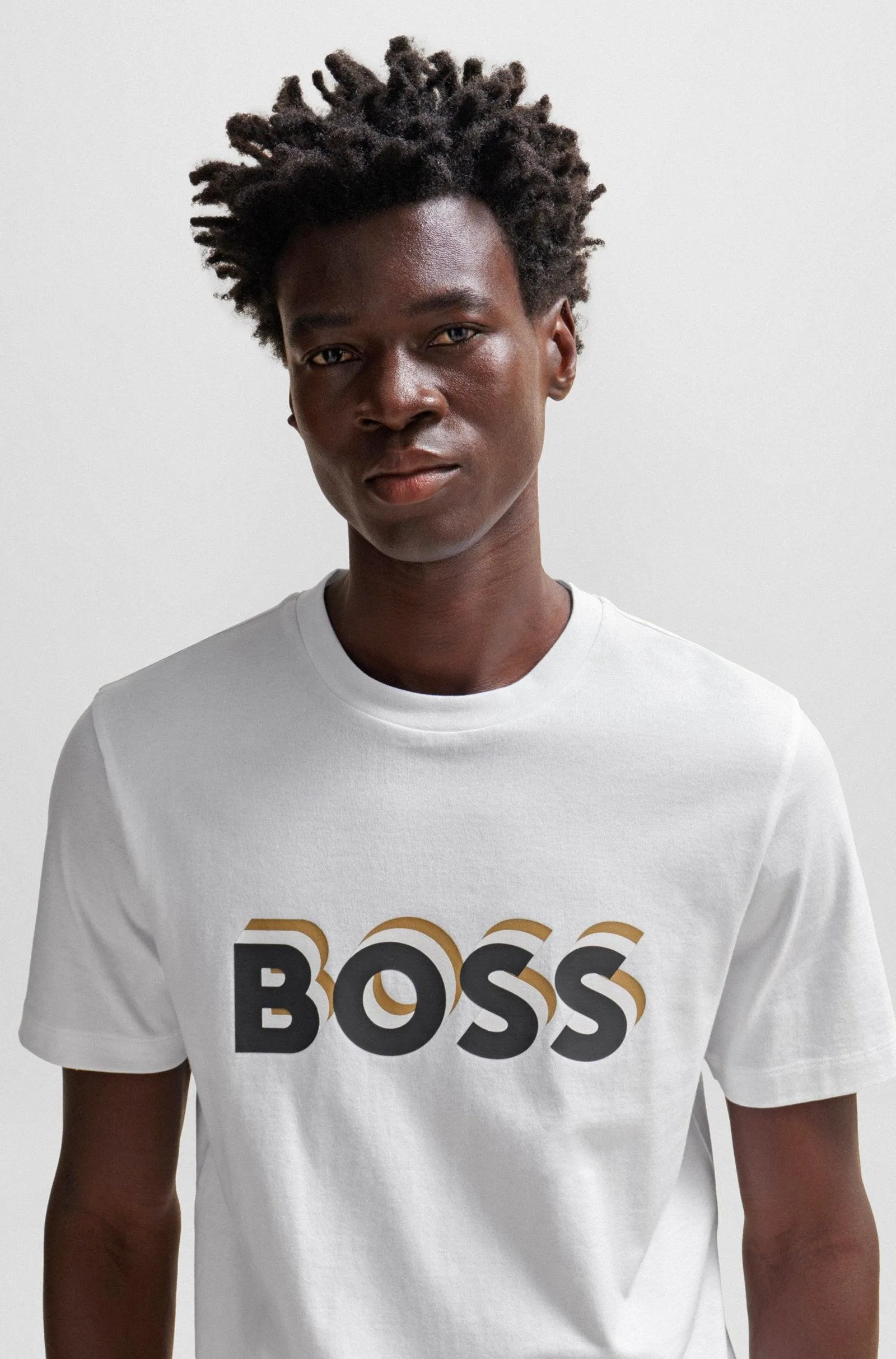 T-Shirt logo BOSS blanc